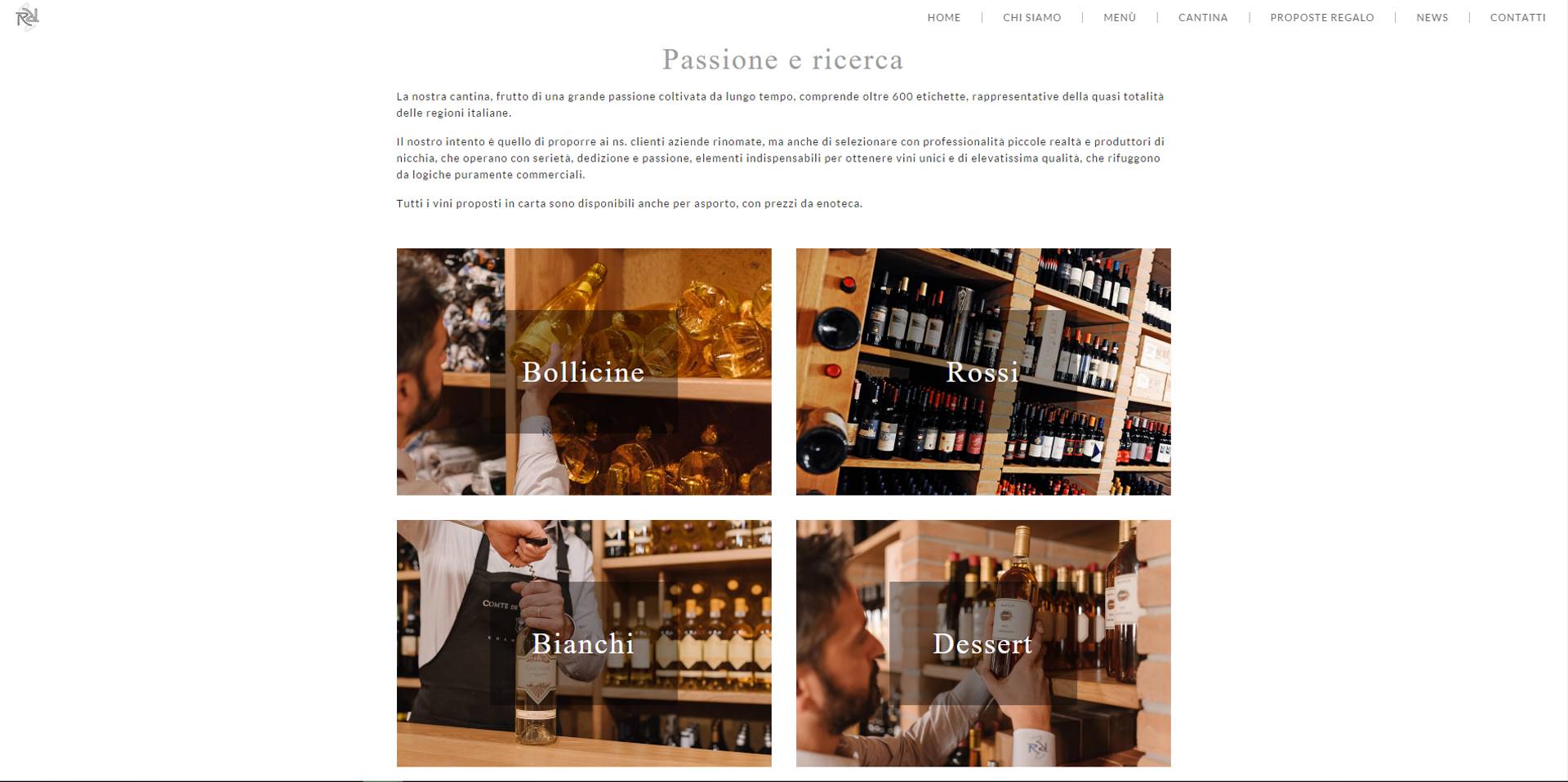 Pagina cantina vini