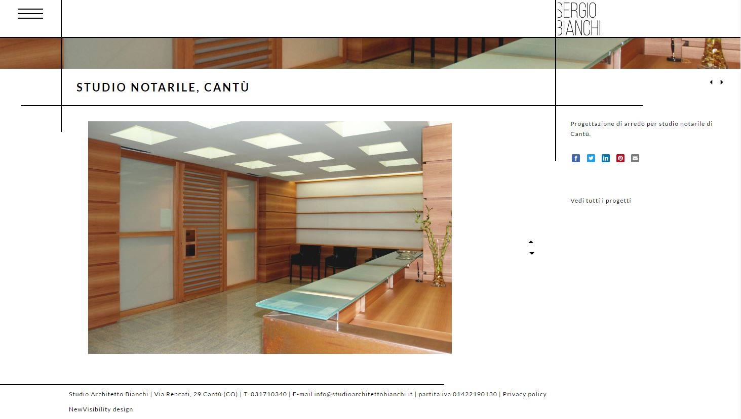 Pagina di un progetto