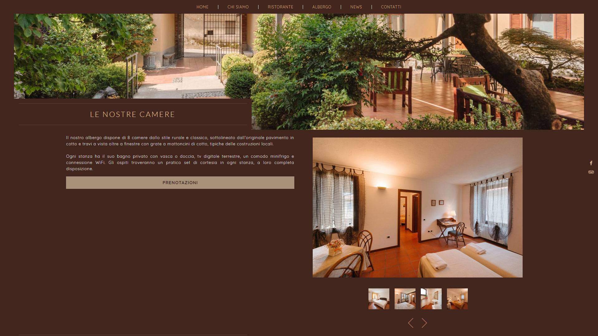 Pagina prenotazione albergo