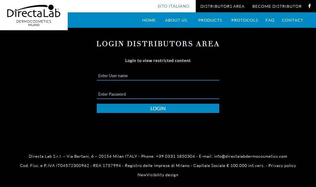 Login area riservata