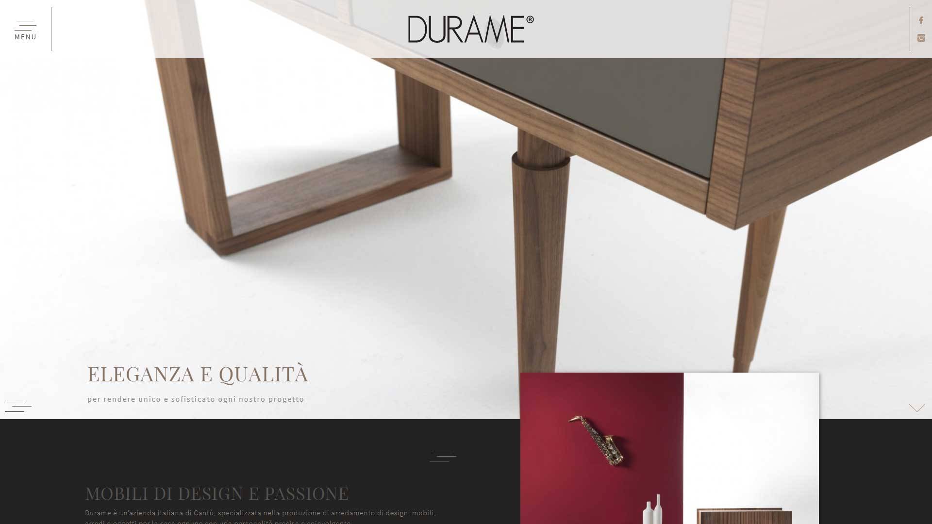 Home page sito internet Durame