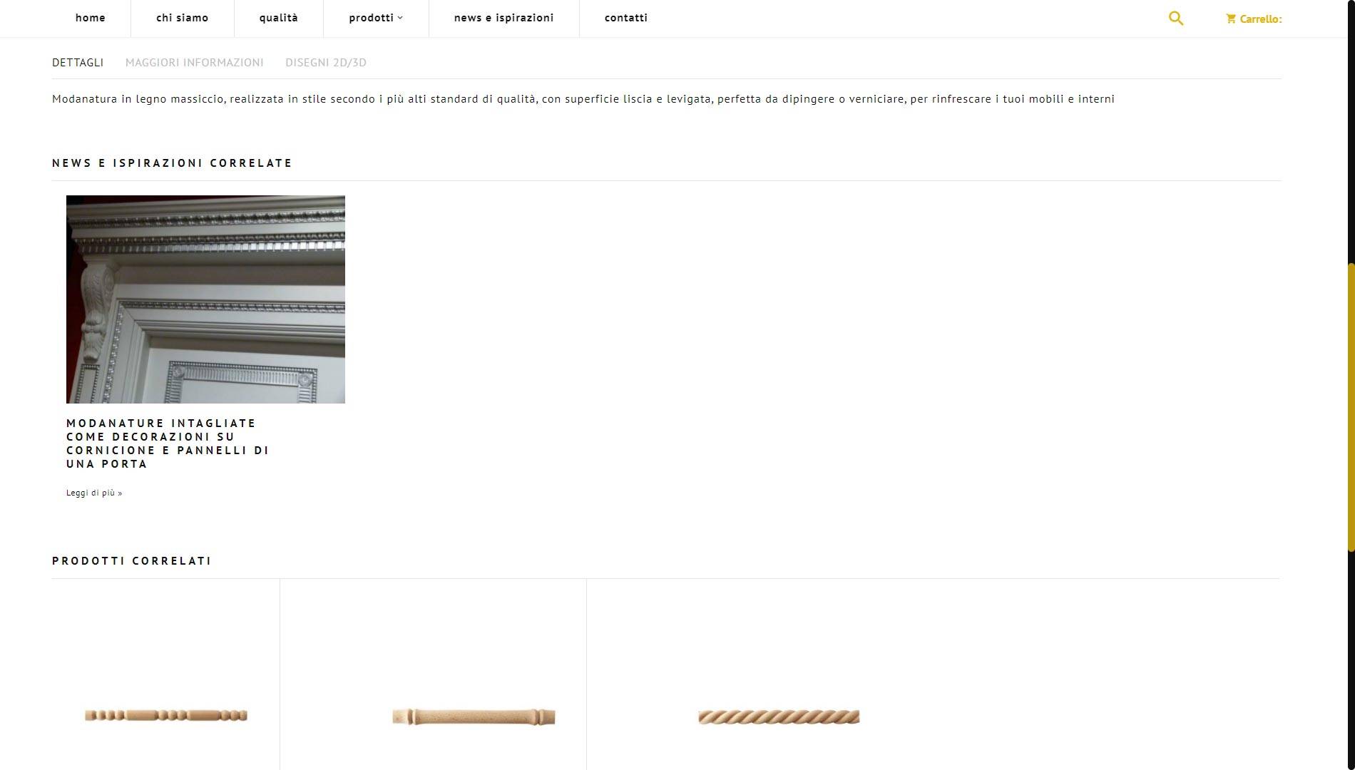 Pagina prodotto singolo