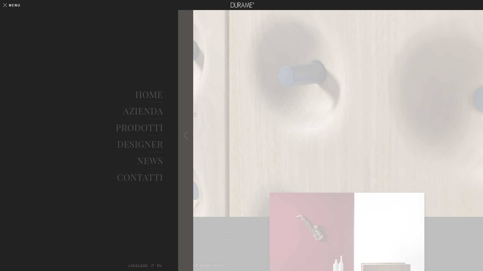 Menu - sito internet Durame