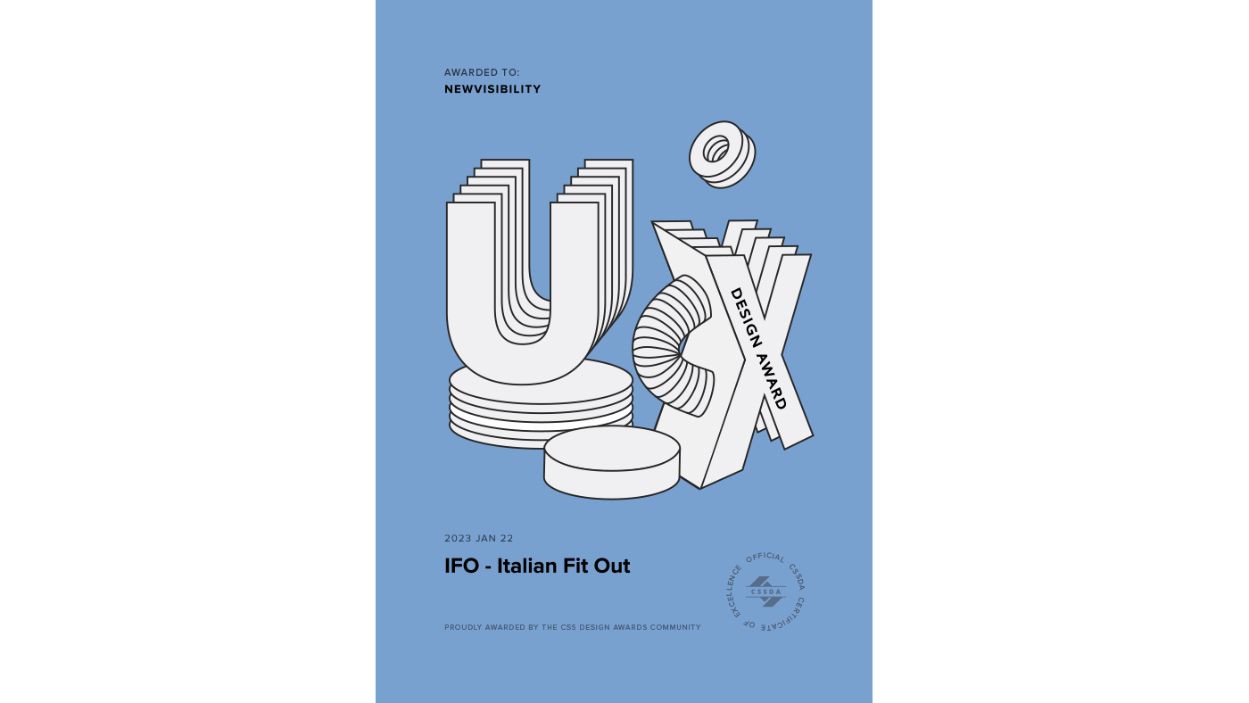 newvisibility-agenzia-web-comunicazione-premi-awards-2023-cssda-ux-design-award-IFO