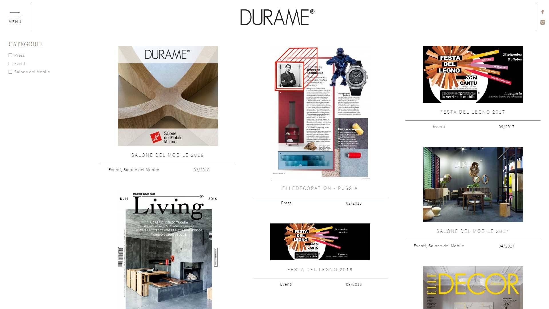 Pagina news - sito internet Durame