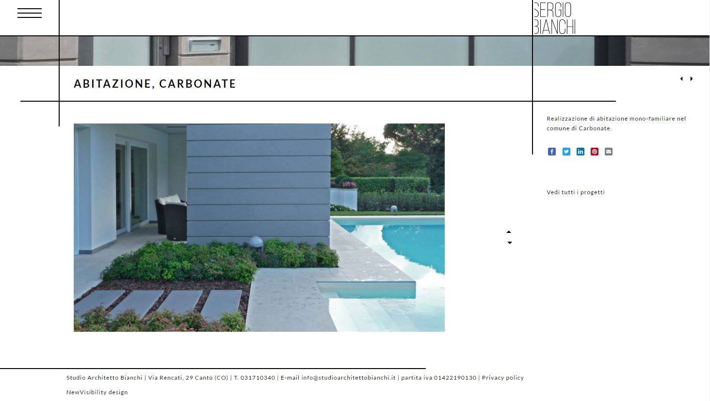 Pagina di un progetto